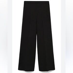 MNG WOMENS BLACK WIDE LEG TROUSER PANT 10